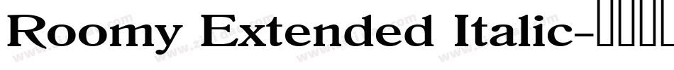 Roomy Extended Italic字体转换